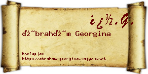 Ábrahám Georgina névjegykártya