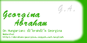 georgina abraham business card